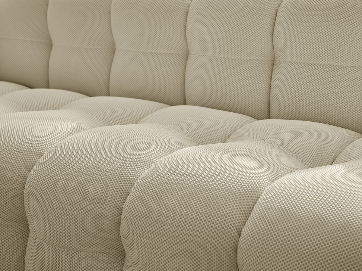 Canapé droit fixe 3 places CLOUD tissu mesh
