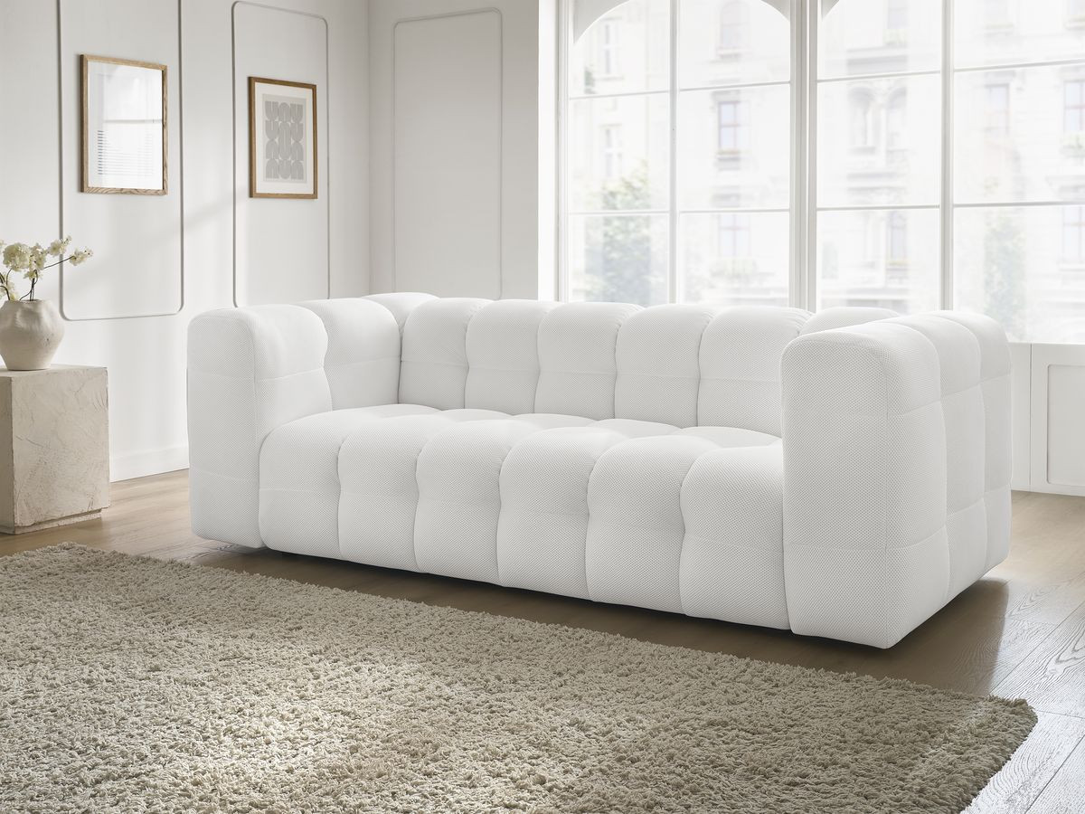 Canapé droit 3 places CLOUD mesh blanc — vue 6