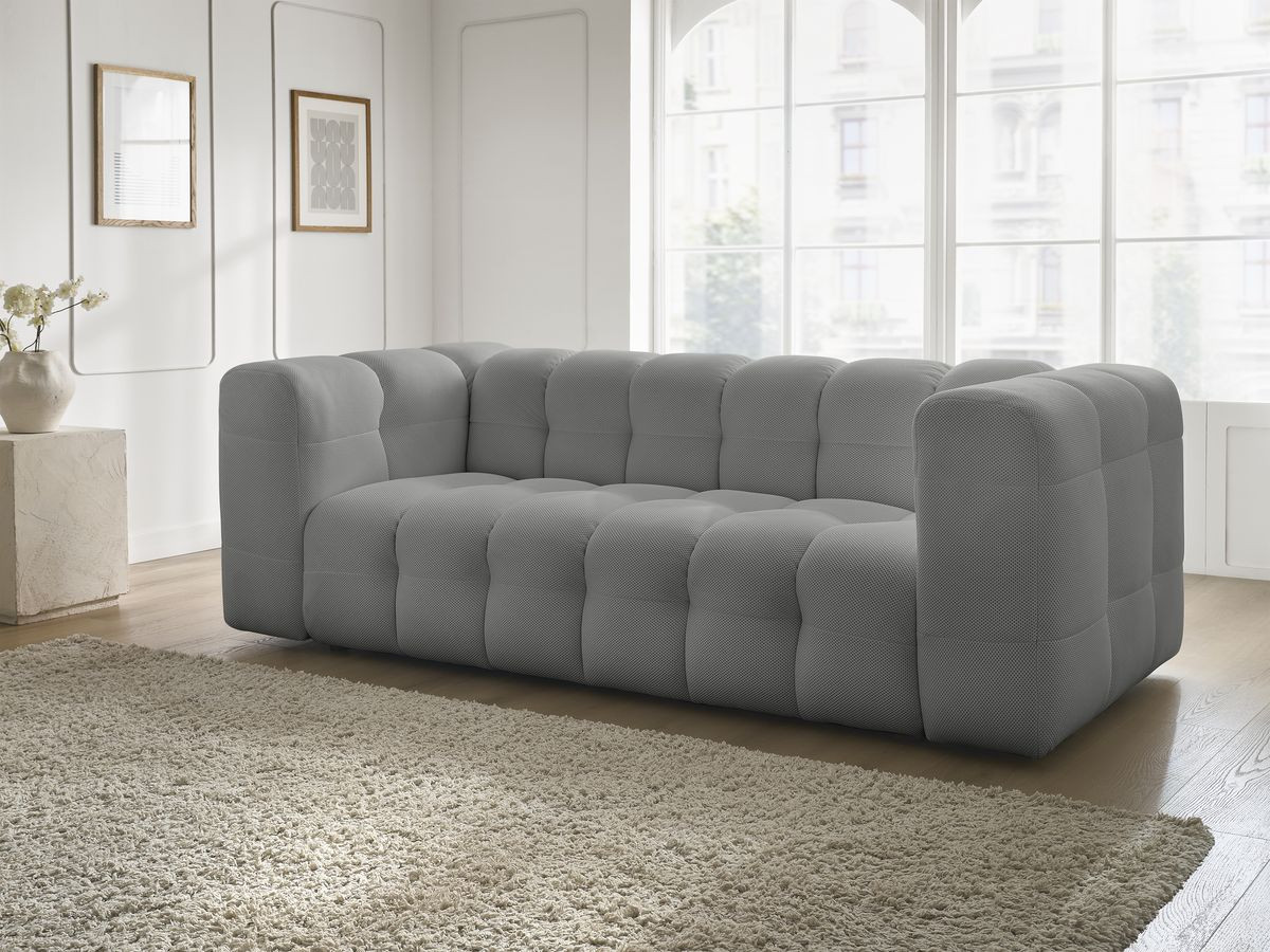 Canapé droit 3 places CLOUD mesh gris clair — vue 6