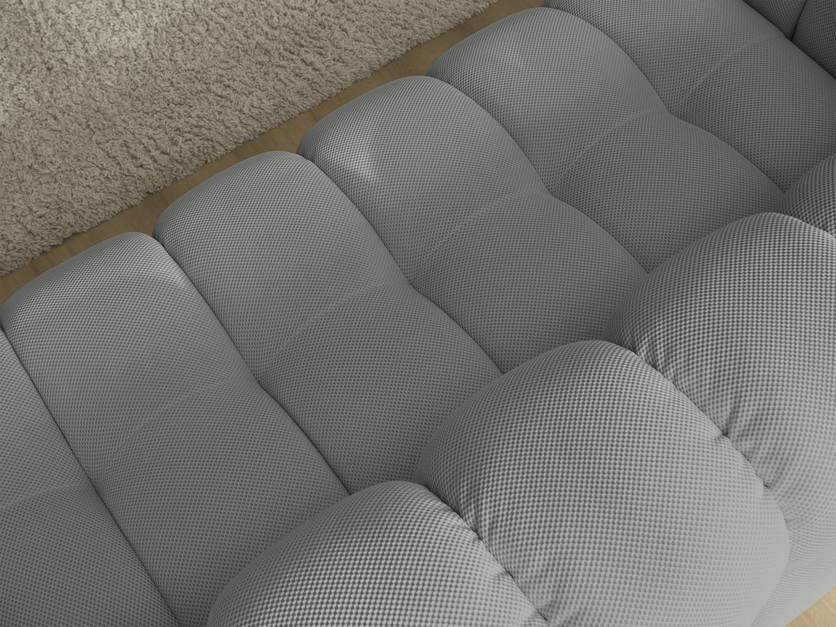 Canapé droit fixe 3 places CLOUD tissu mesh