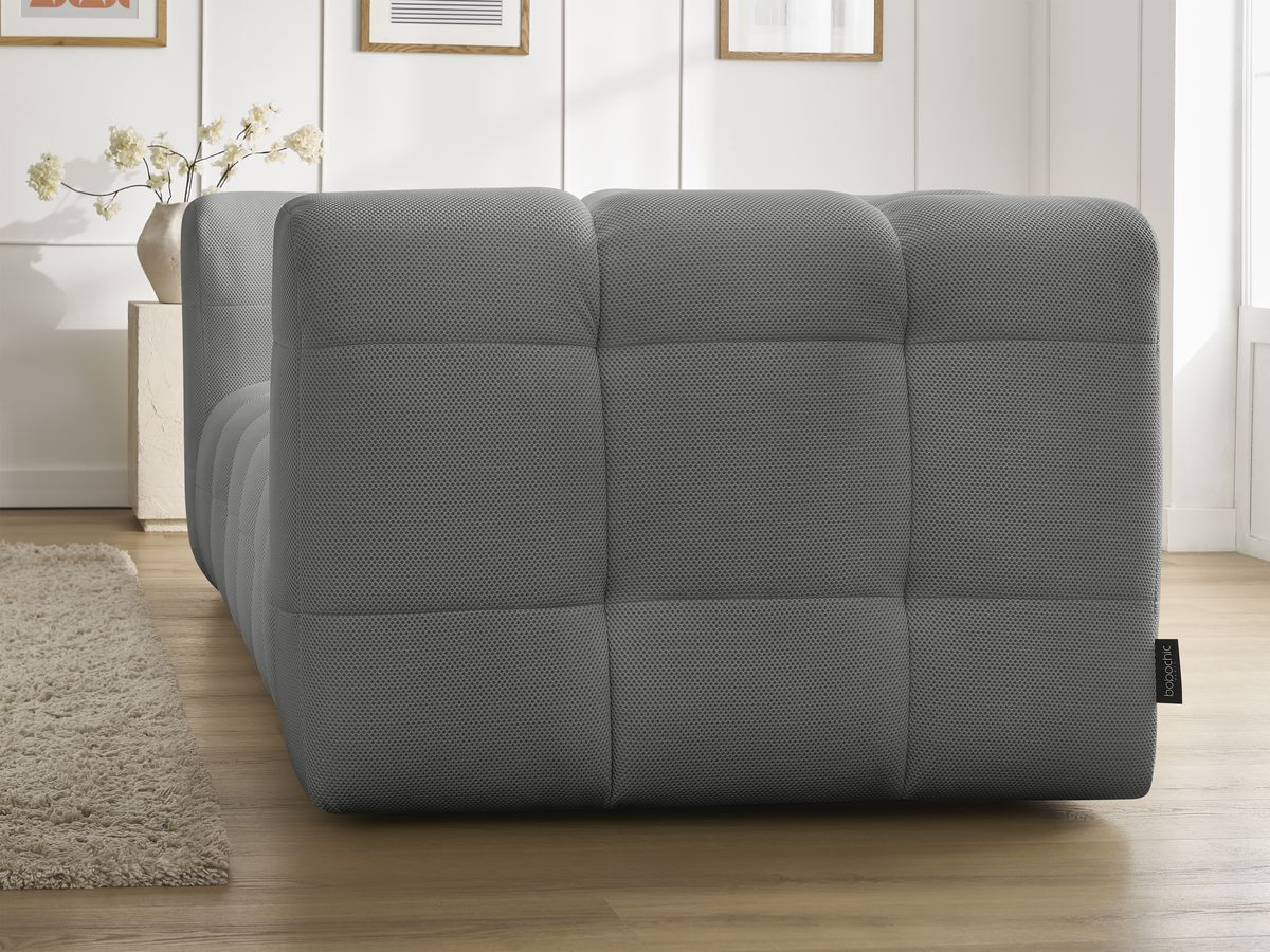 Canapé droit fixe 3 places CLOUD tissu mesh