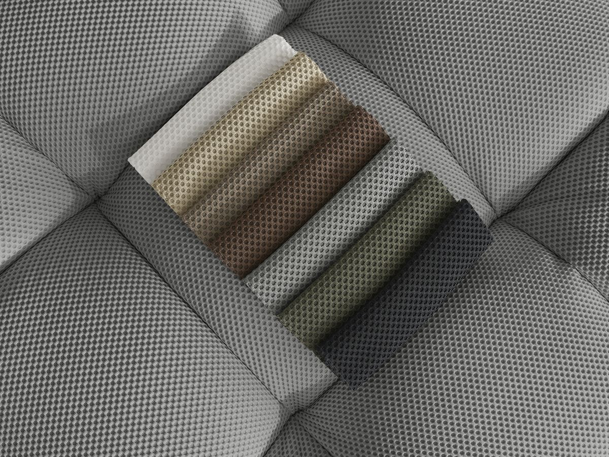 Canapé droit fixe 3 places CLOUD tissu mesh