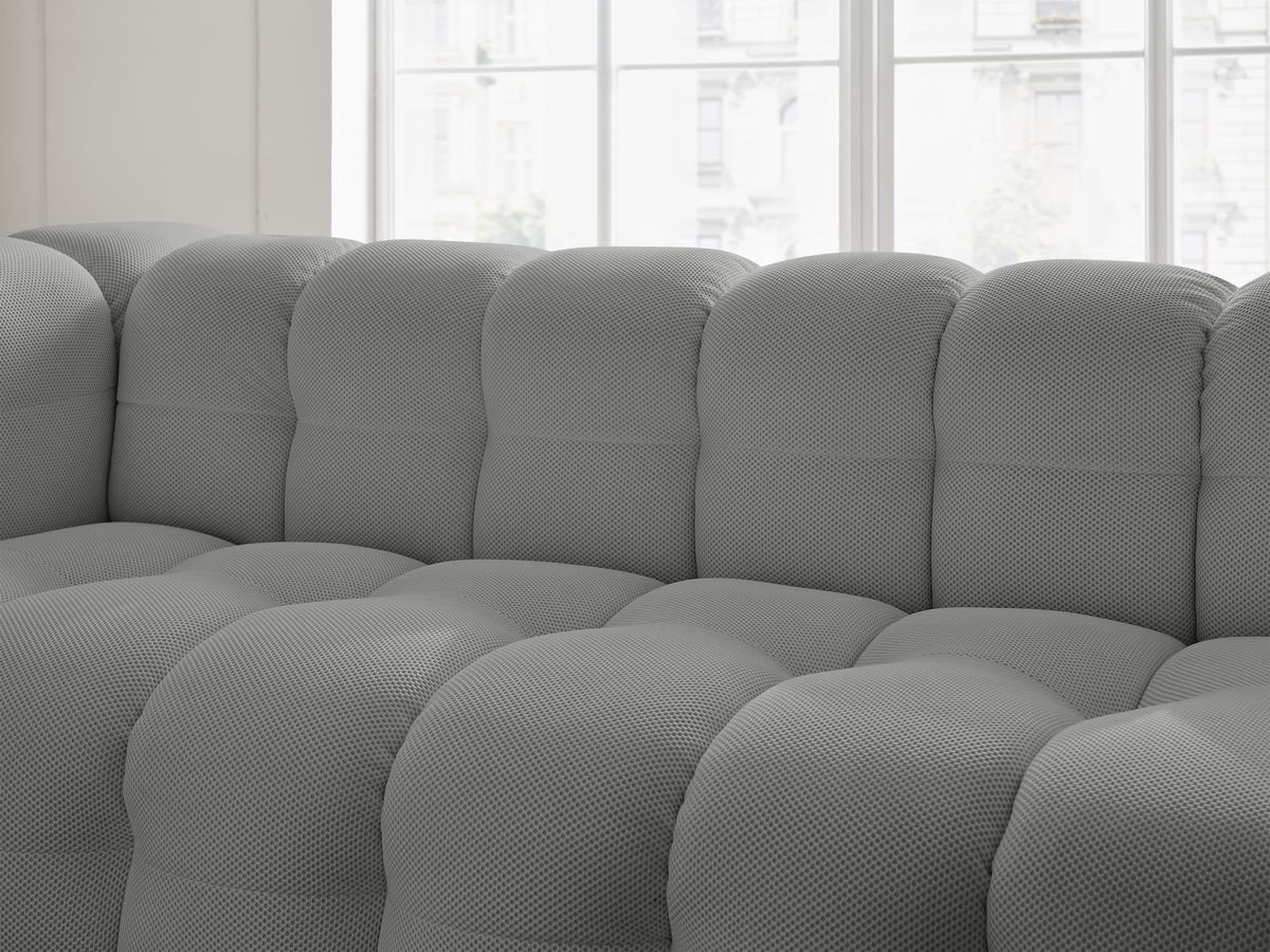 Canapé droit fixe 3 places CLOUD tissu mesh