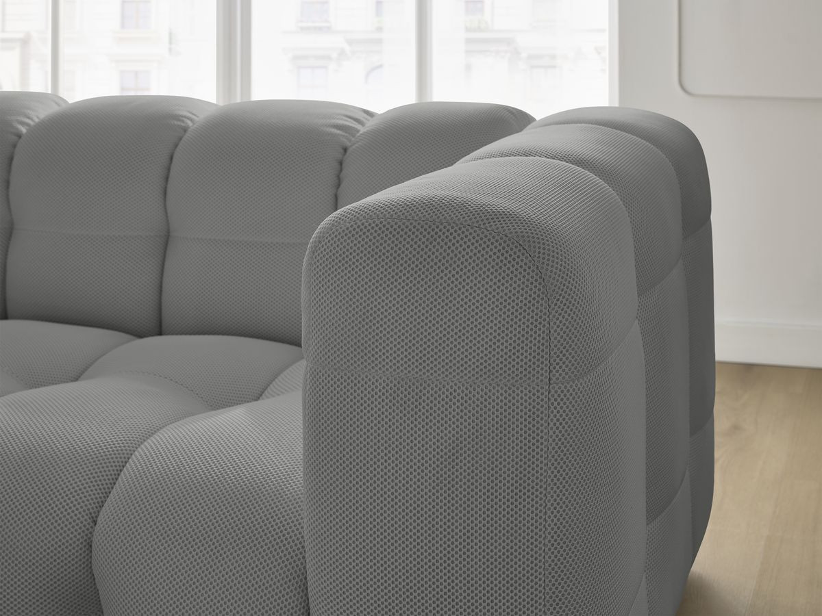 Canapé droit fixe 3 places CLOUD tissu mesh