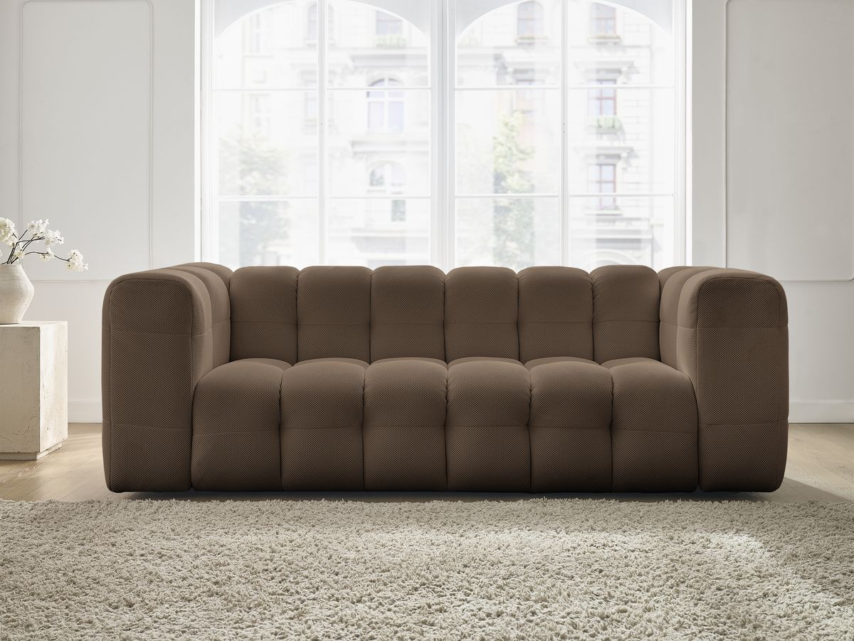 Canapé droit fixe 3 places CLOUD tissu mesh