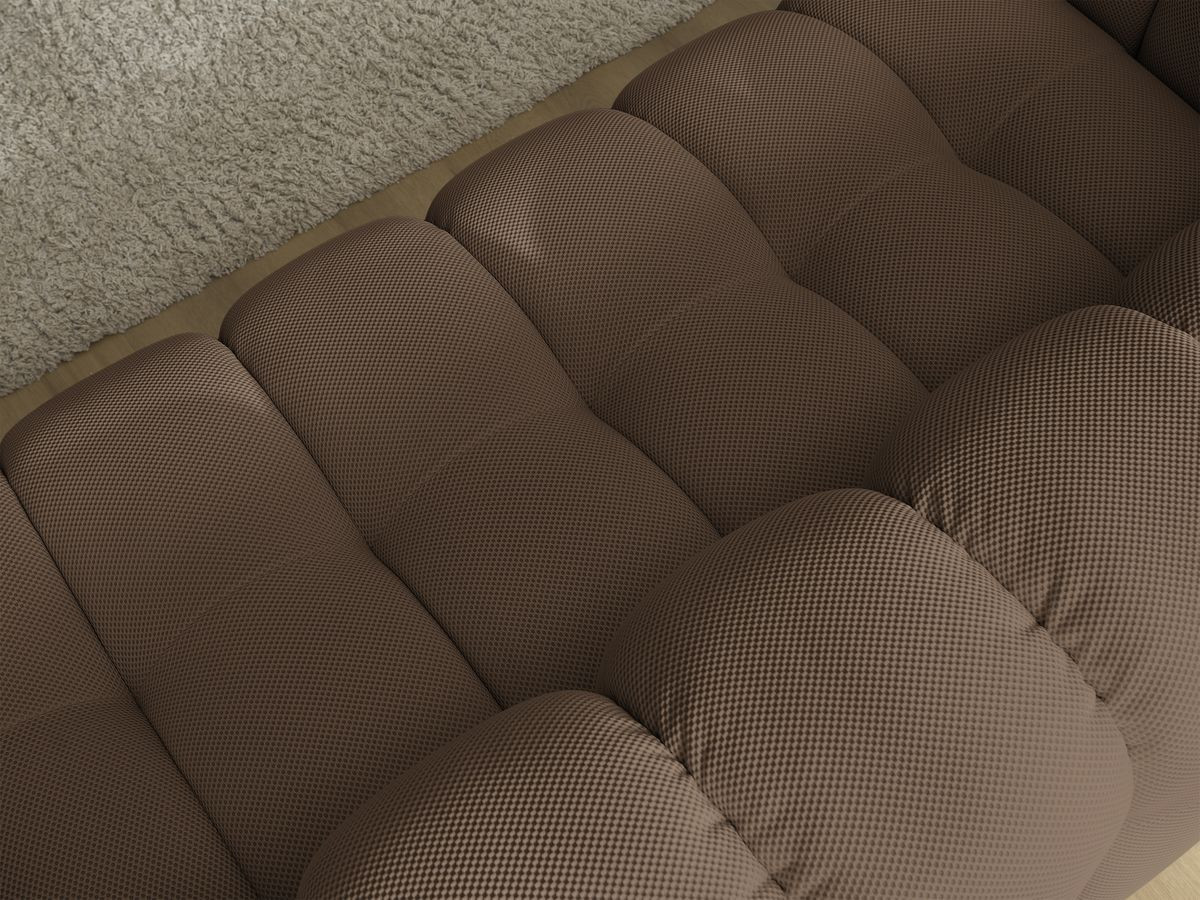 Canapé droit fixe 3 places CLOUD tissu mesh