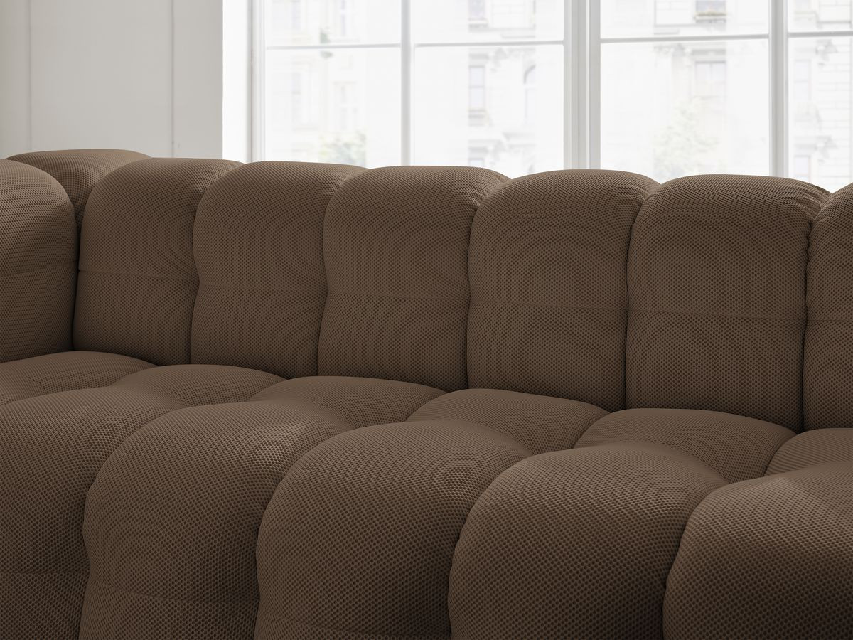 Canapé droit fixe 3 places CLOUD tissu mesh