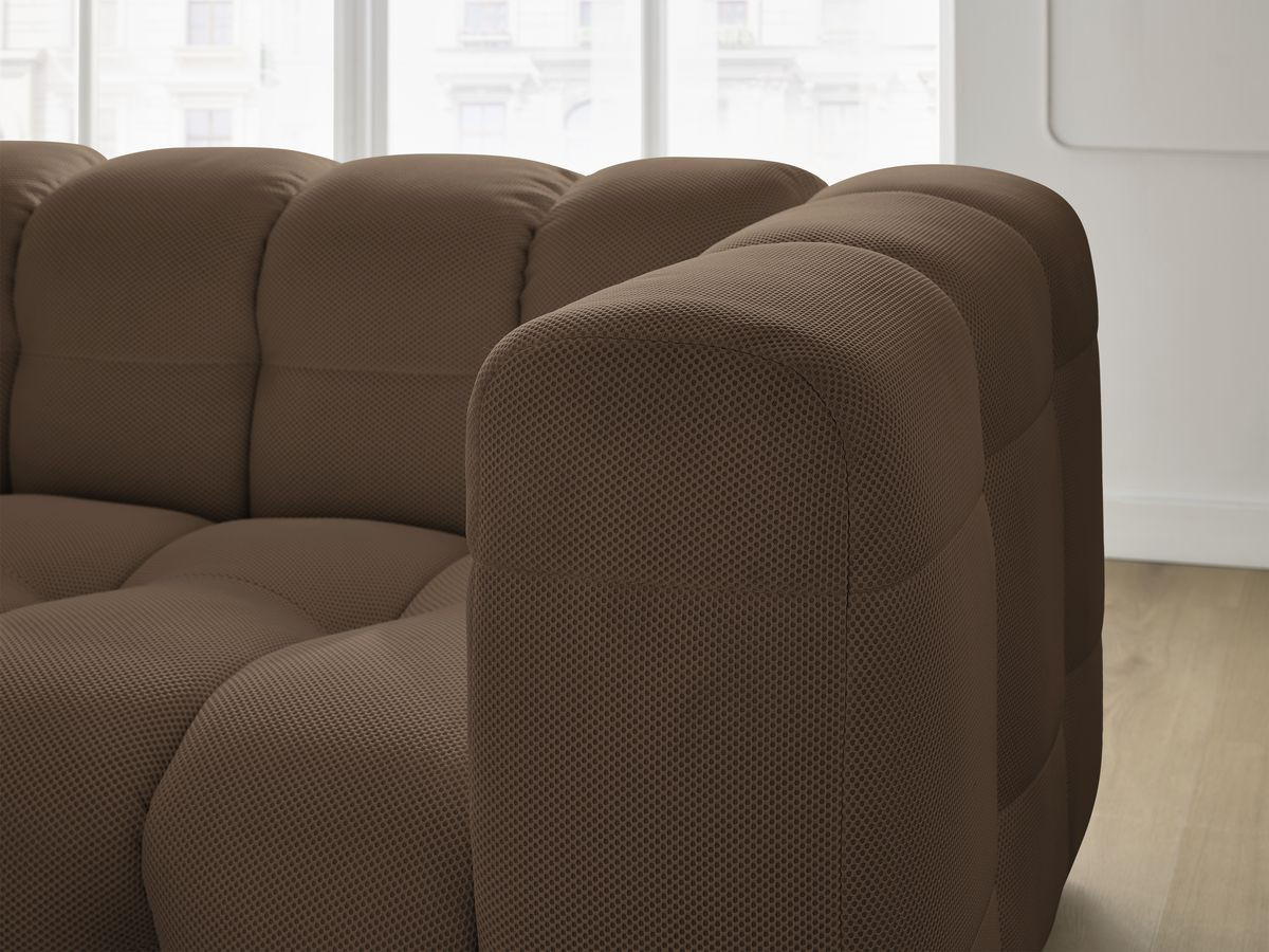Canapé droit fixe 3 places CLOUD tissu mesh