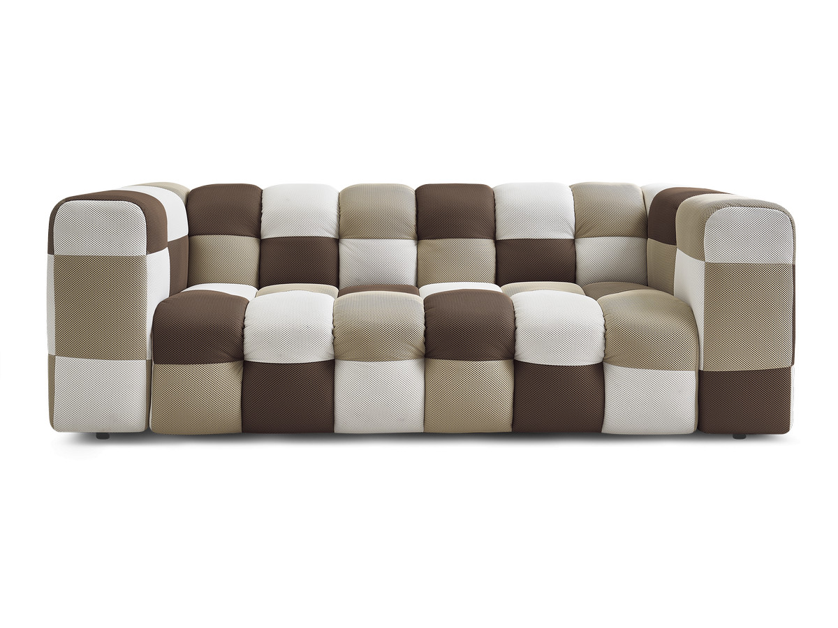 Vaste 3-zits rechte bank CLOUD mesh stof