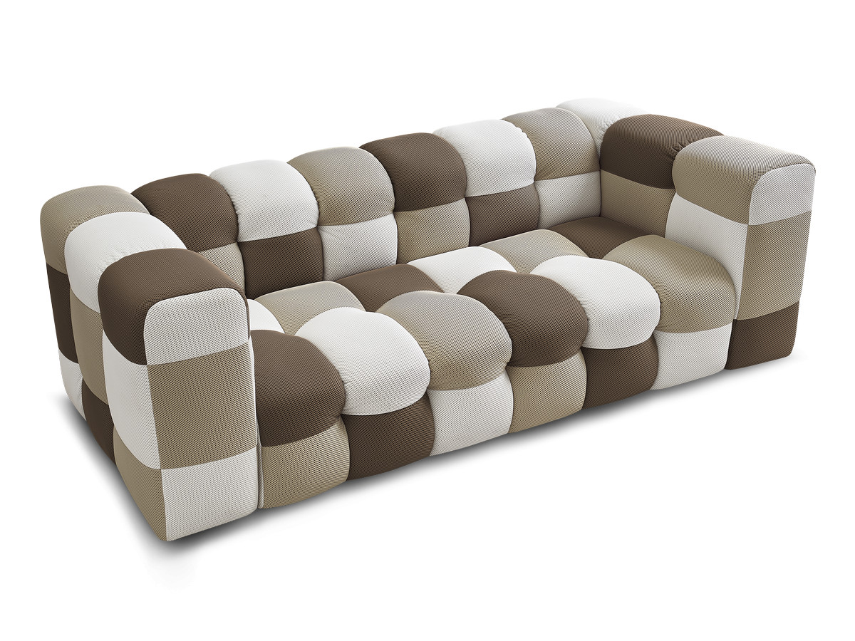 Vaste 3-zits rechte bank CLOUD mesh stof