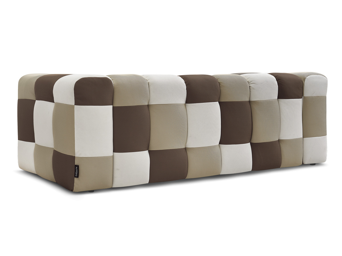 Vaste 3-zits rechte bank CLOUD mesh stof