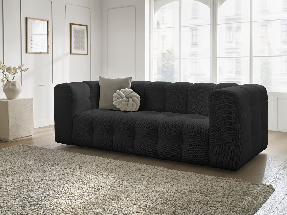 Canapé droit fixe 3 places CLOUD tissu mesh