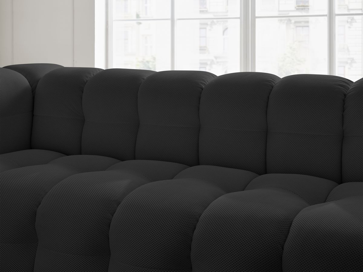 Canapé droit fixe 3 places CLOUD tissu mesh