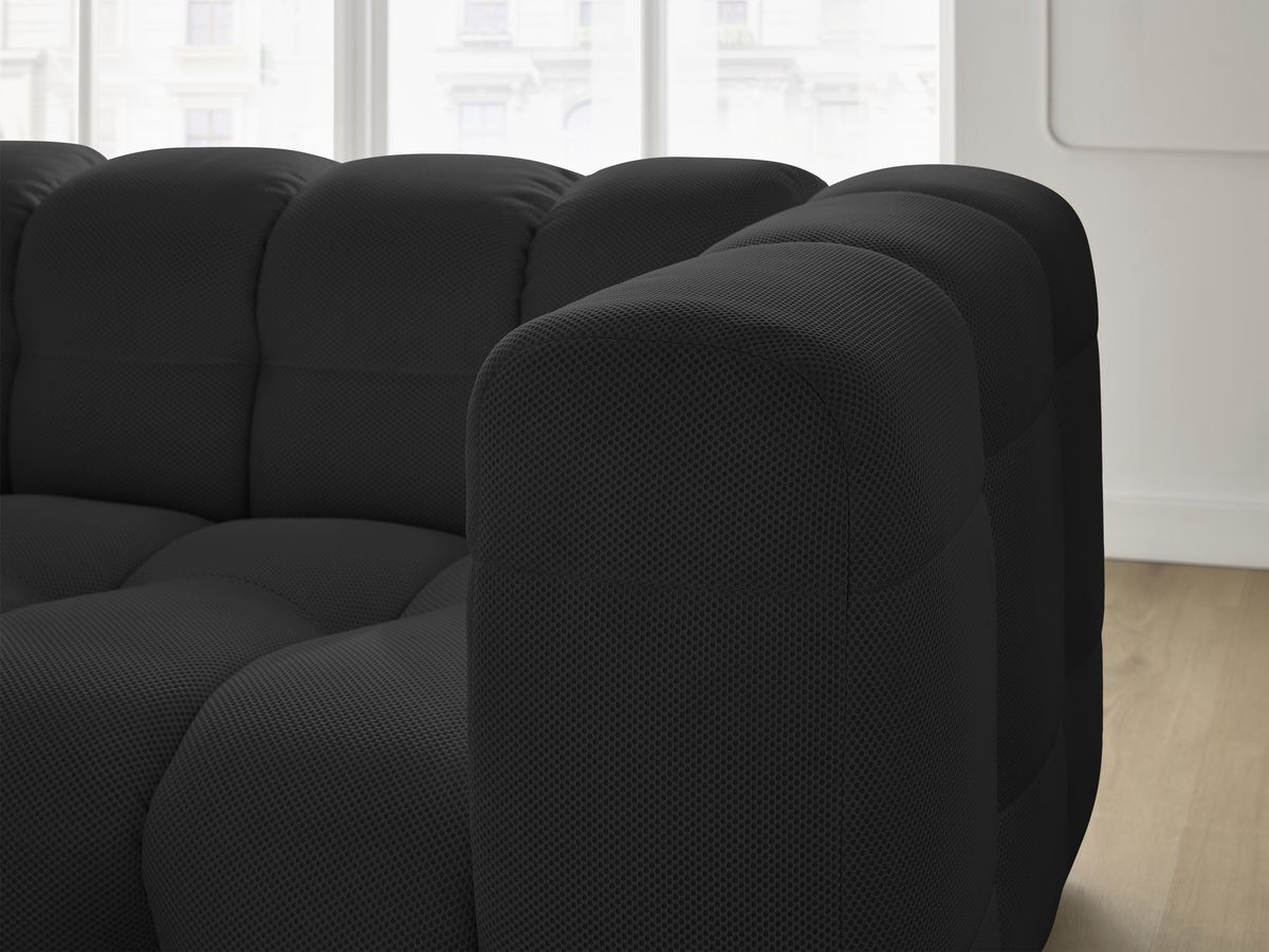 Canapé droit fixe 3 places CLOUD tissu mesh