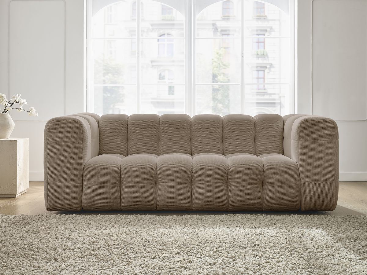 Canapé droit fixe 3 places CLOUD tissu mesh