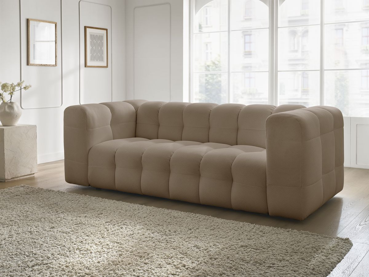 Canapé droit 3 places CLOUD mesh taupe — vue 6