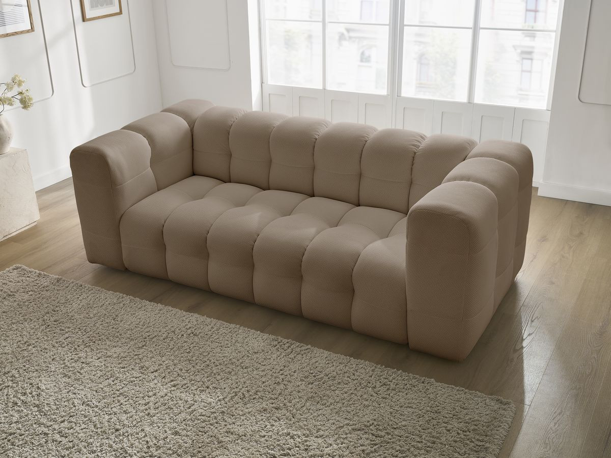 Canapé droit fixe 3 places CLOUD tissu mesh