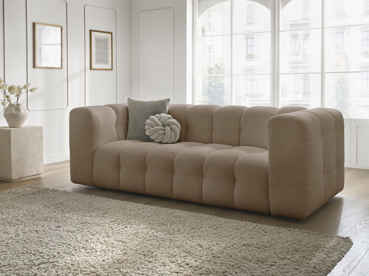 Canapé droit fixe 3 places CLOUD tissu mesh