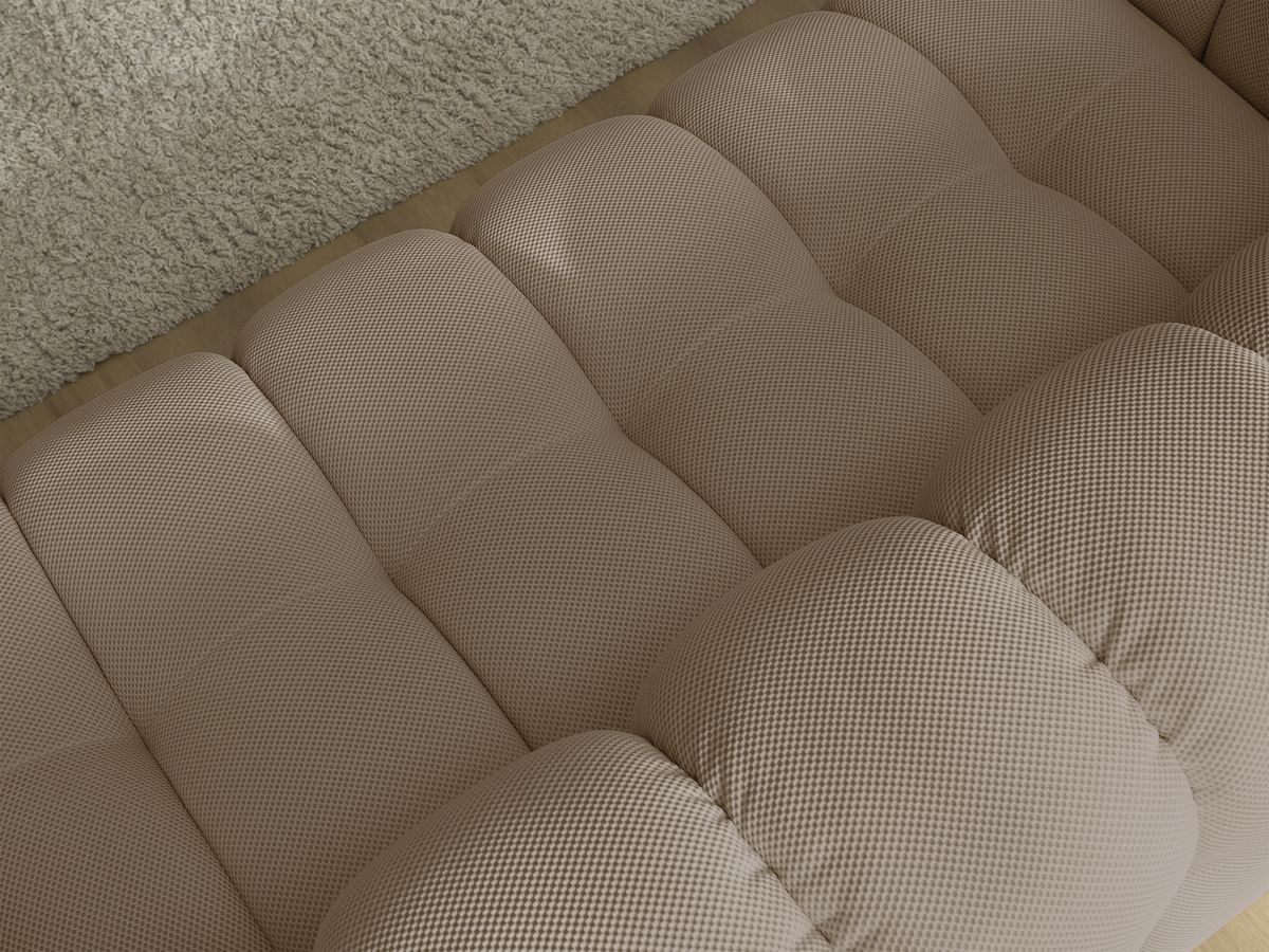 Canapé droit fixe 3 places CLOUD tissu mesh
