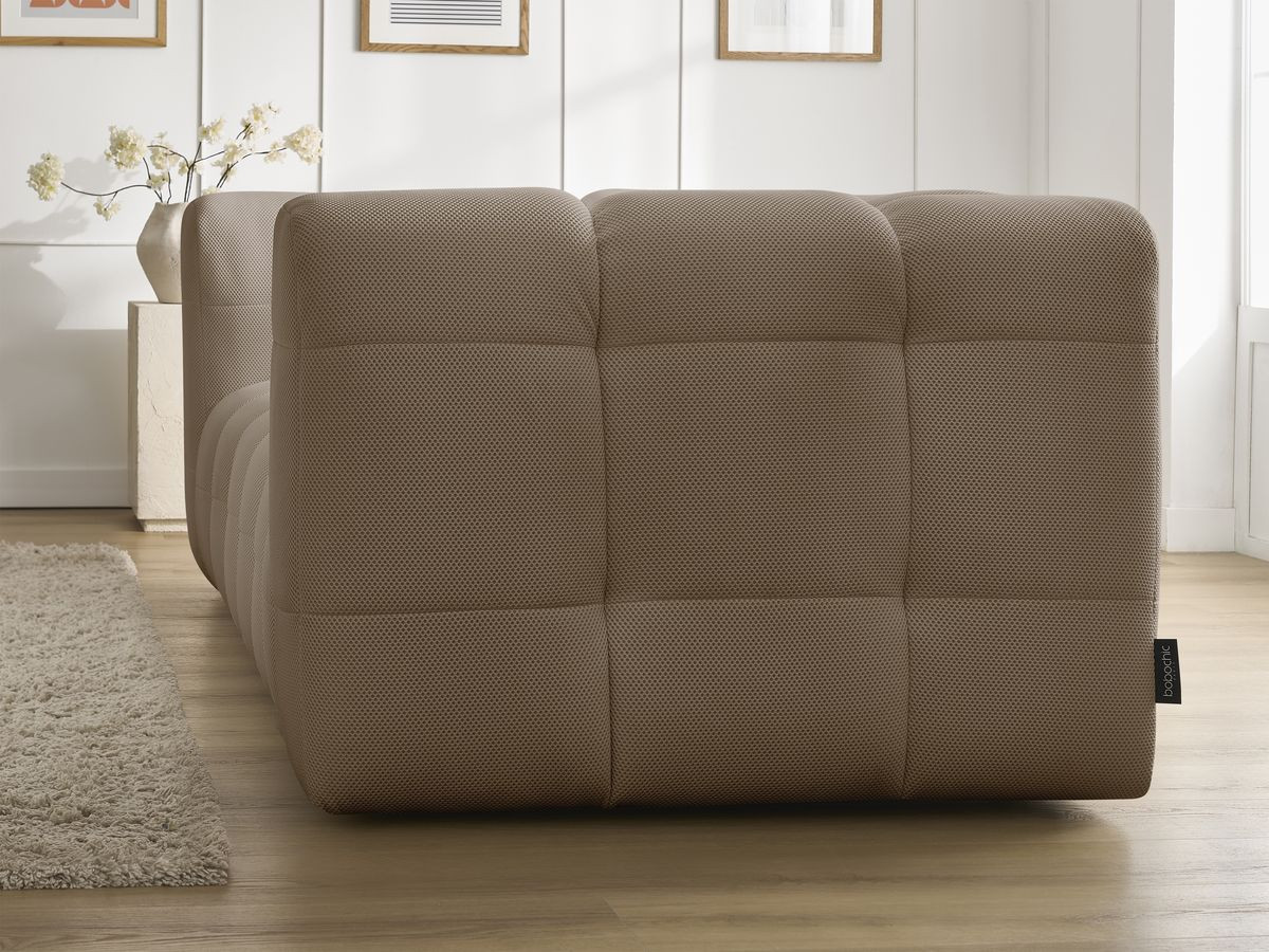 Canapé droit fixe 3 places CLOUD tissu mesh