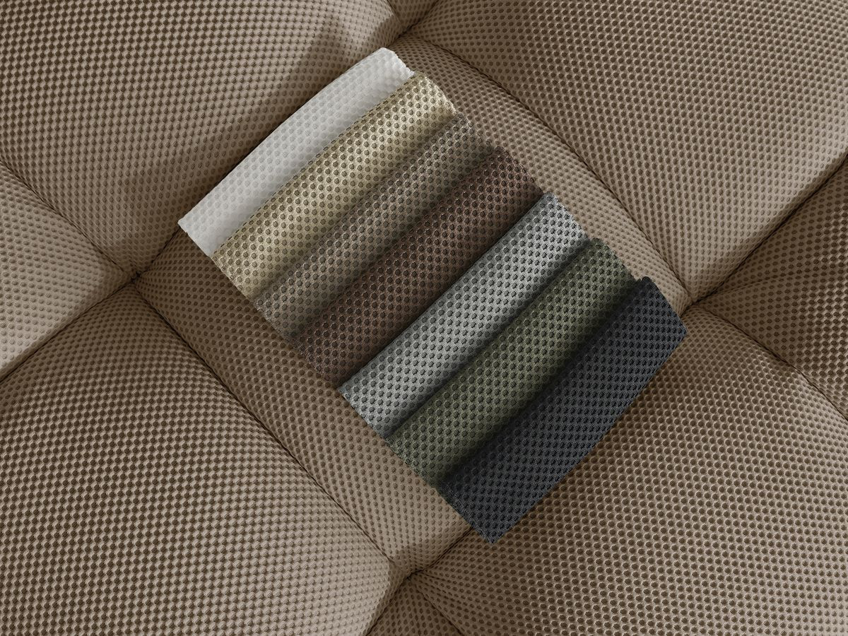 Canapé droit fixe 3 places CLOUD tissu mesh