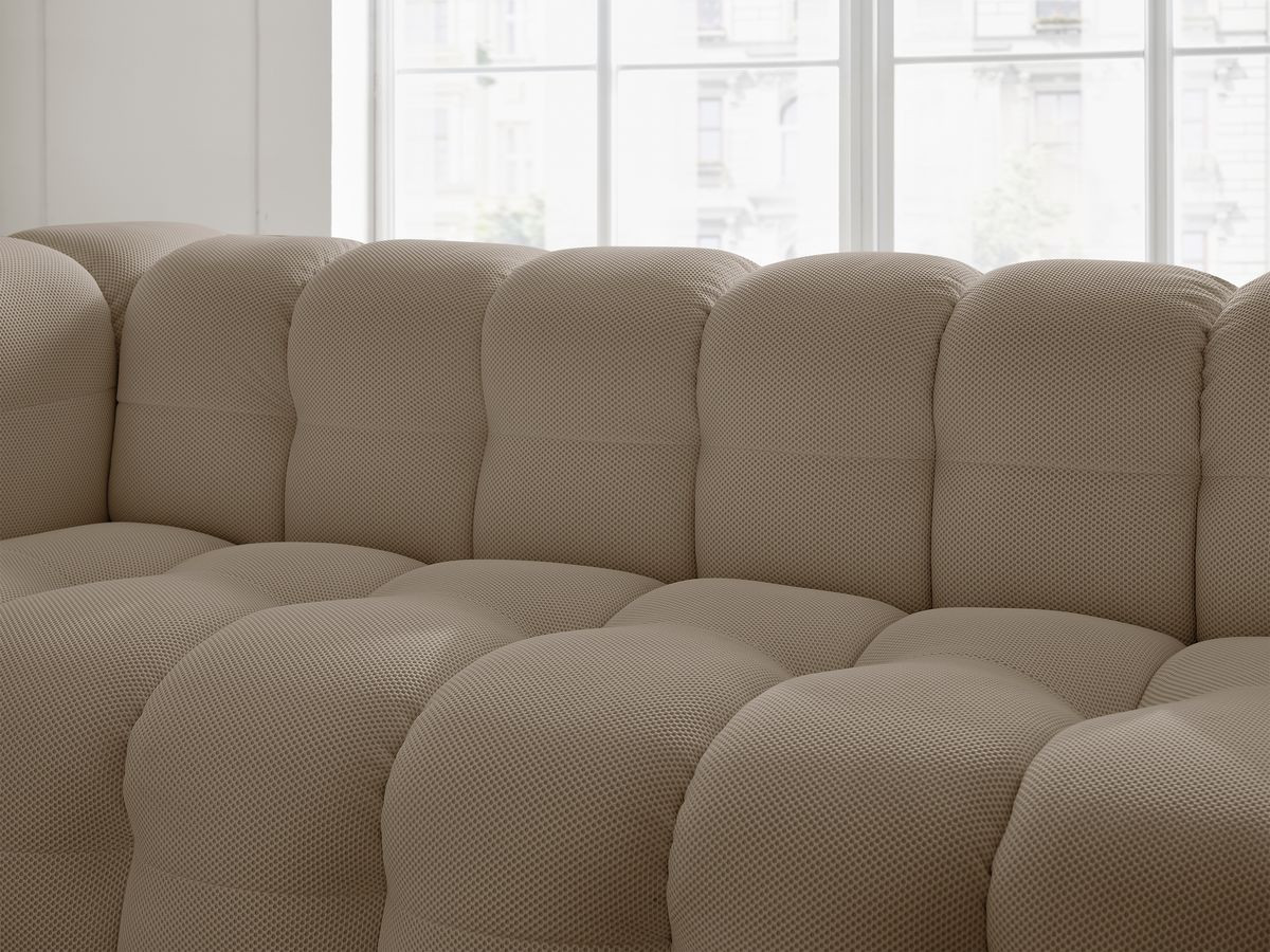 Canapé droit fixe 3 places CLOUD tissu mesh