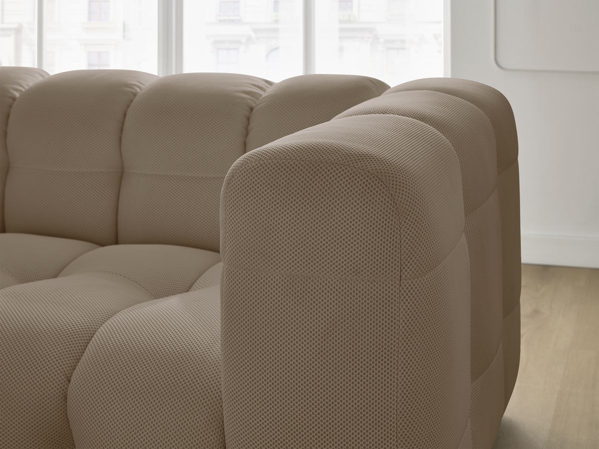 Canapé droit fixe 3 places CLOUD tissu mesh