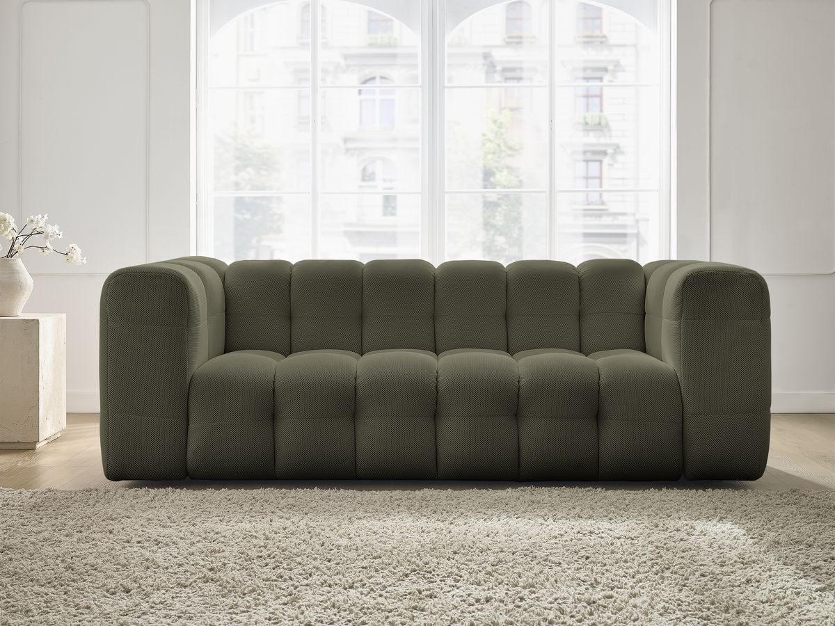 Canapé droit fixe 3 places CLOUD tissu mesh