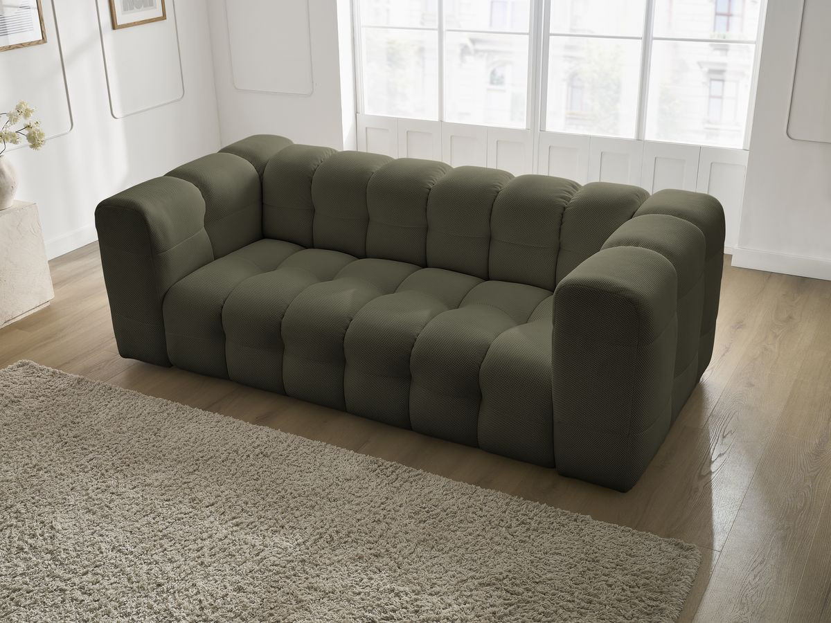 Canapé droit fixe 3 places CLOUD tissu mesh