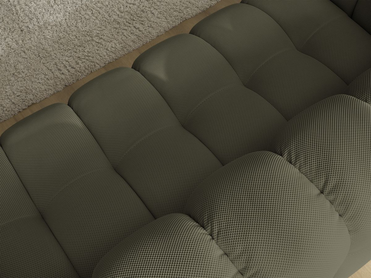 Canapé droit fixe 3 places CLOUD tissu mesh