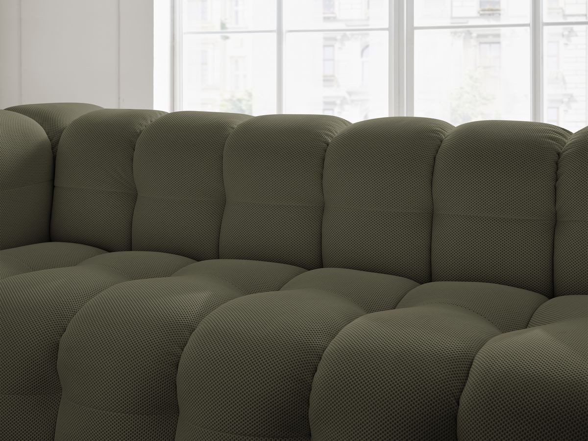 Canapé droit fixe 3 places CLOUD tissu mesh