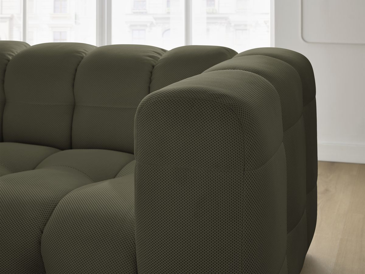 Canapé droit fixe 3 places CLOUD tissu mesh