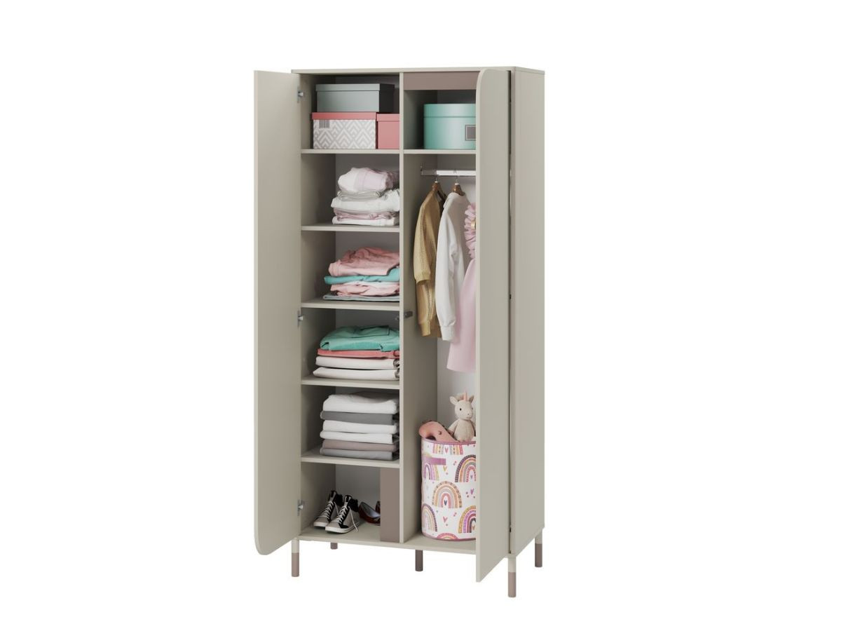 BOREO kinderbedset met ladekast + kledingkast + nachtkastje