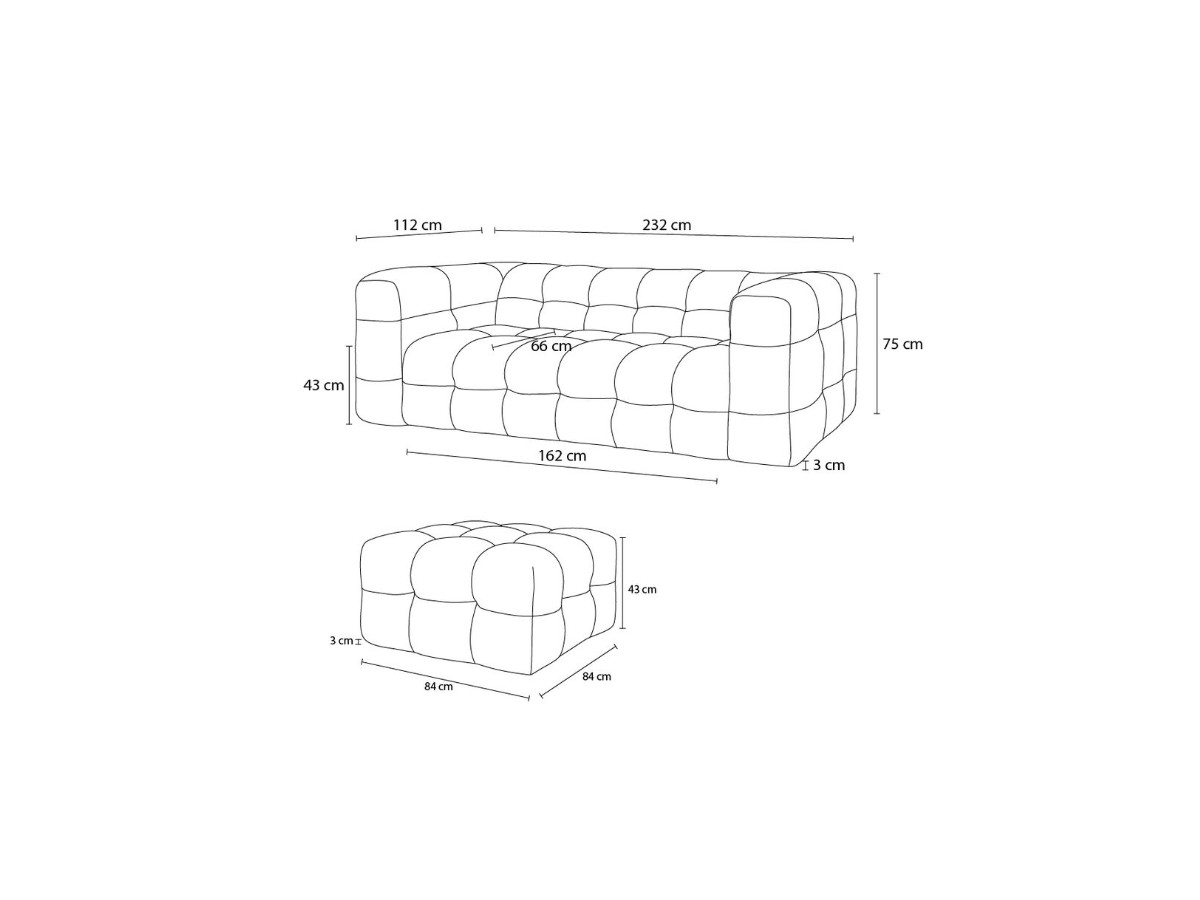 Canapé d'angle fixe EVEREST tissu chiné - Orange - Angle droit - 10 coussins