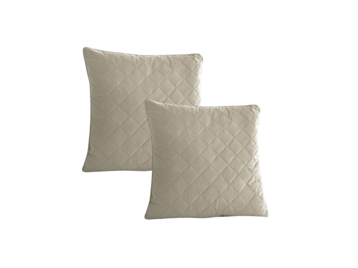 Lot de 2 coussins avec piquage losange 50 x 50 cm GLADYS