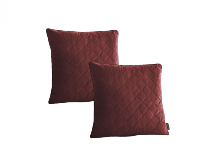 Lot de 2 coussins avec piquage losange 50 x 50 cm GLADYS