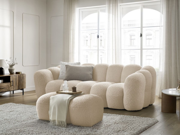 3-osobowa prosta sofa stacjonarna HIPPOLYTE