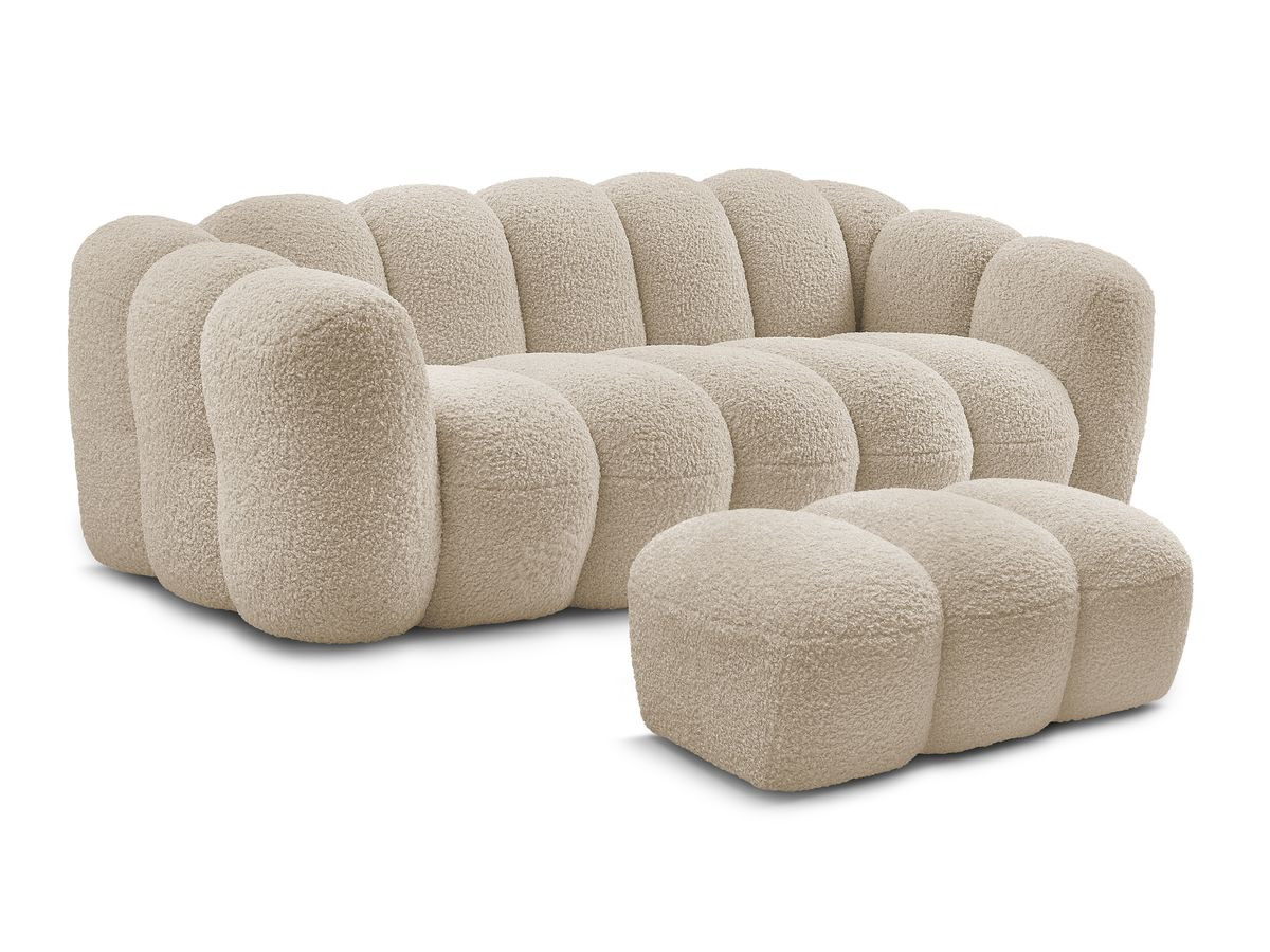 3-osobowa prosta sofa stacjonarna HIPPOLYTE