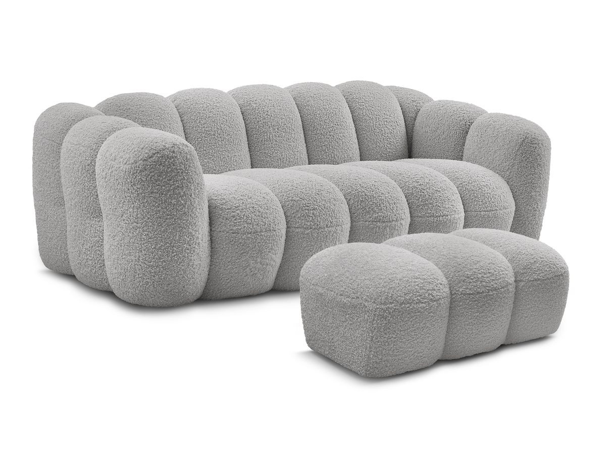 3-osobowa prosta sofa stacjonarna HIPPOLYTE