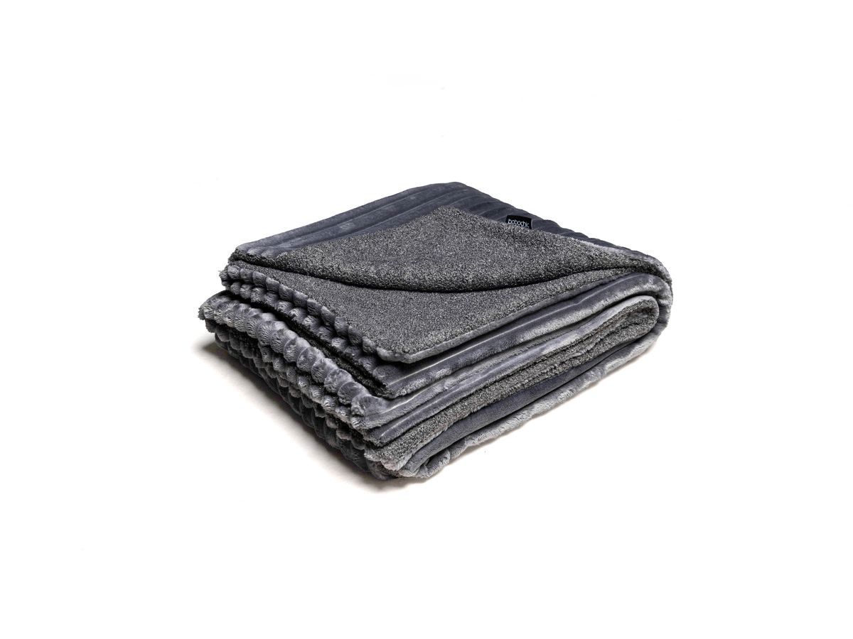 Plaid 140 x 180 cm OSLO gris foncé