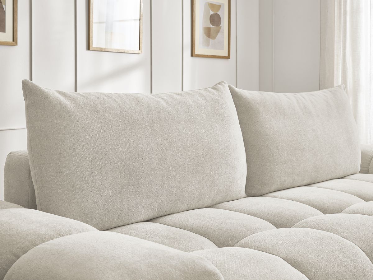 Canapé droit fixe 3 places EVEREST tissu texturé