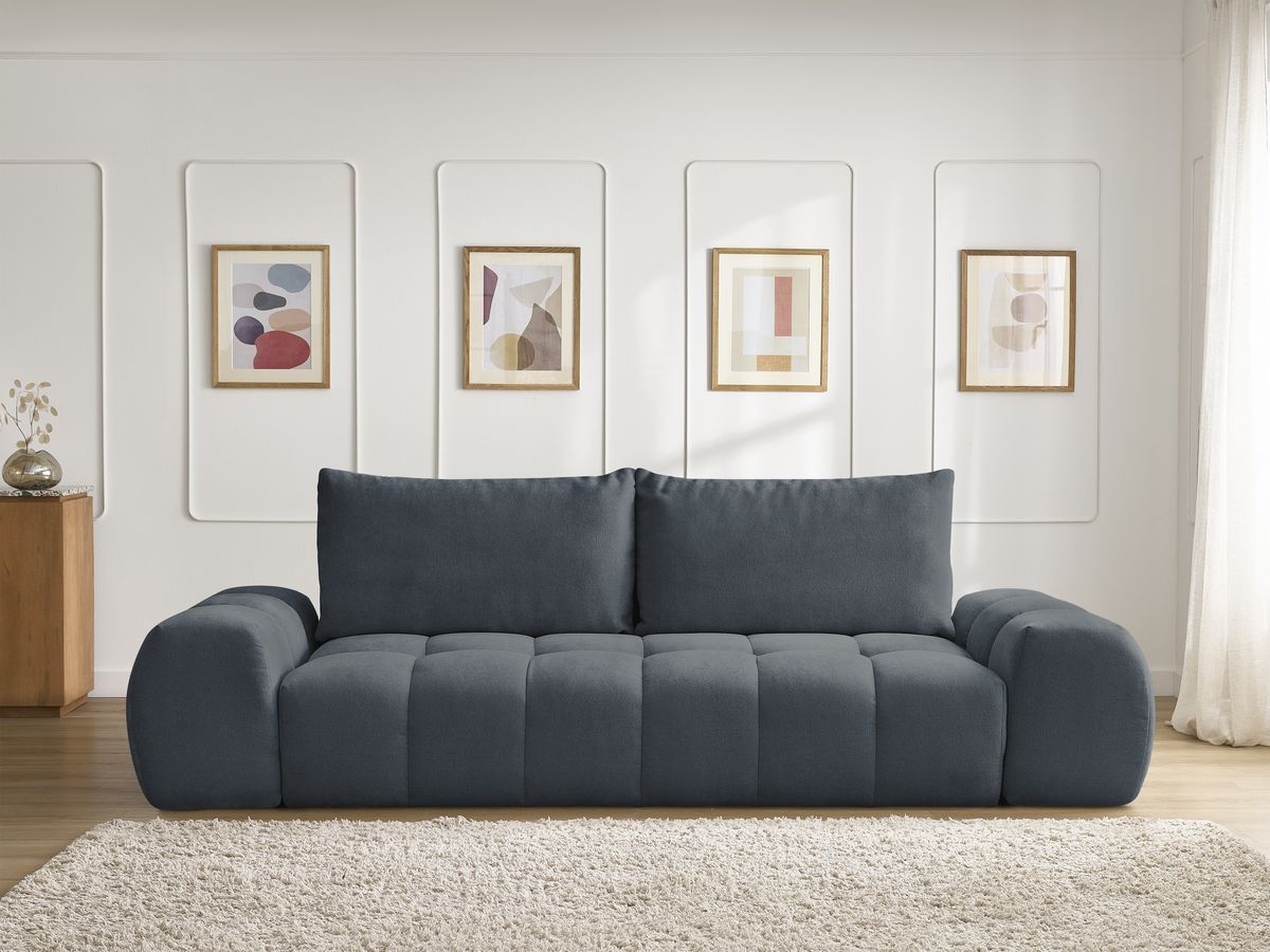 Canapé droit fixe 3 places EVEREST tissu texturé
