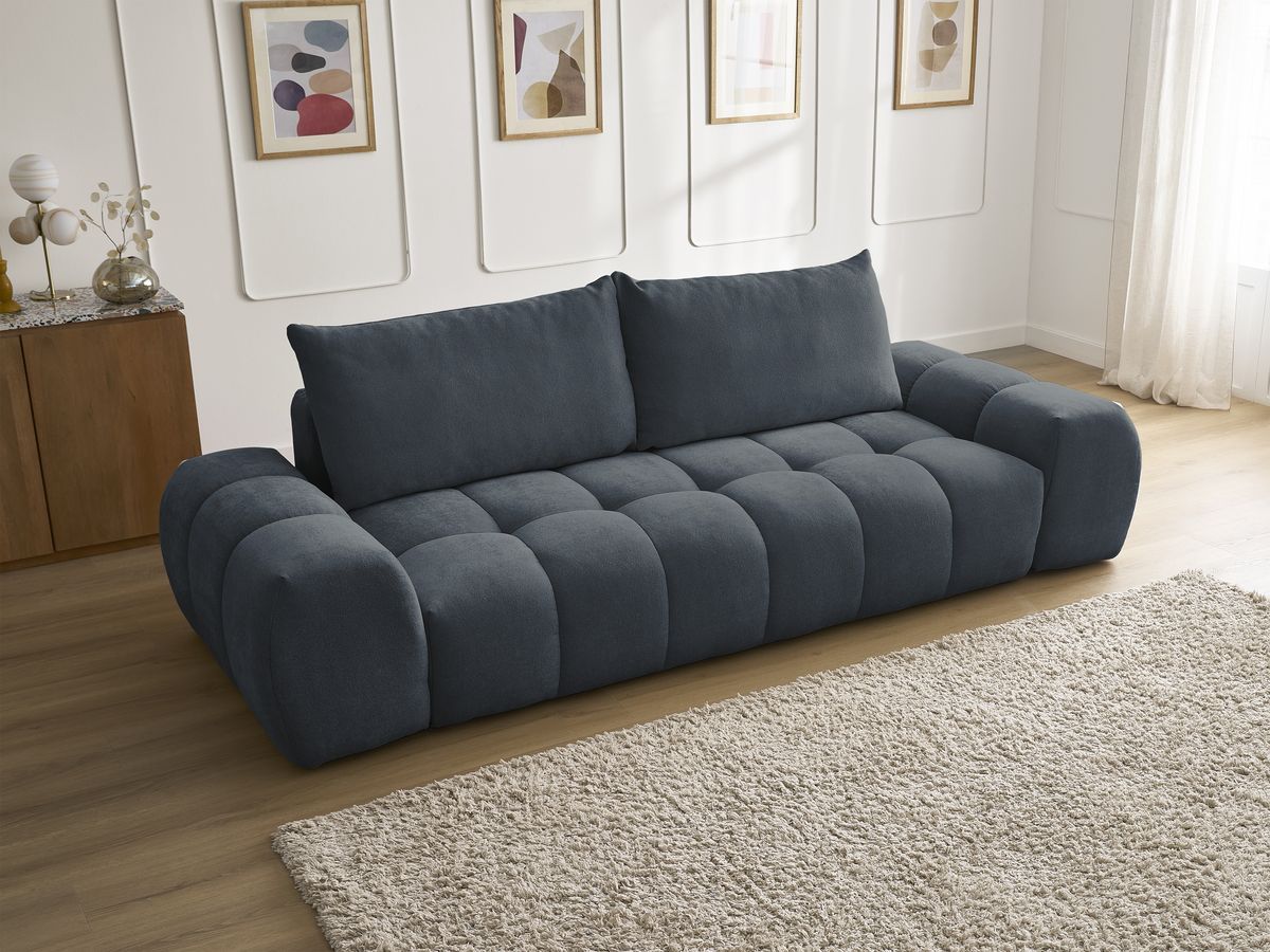 Canapé droit fixe 3 places EVEREST tissu texturé