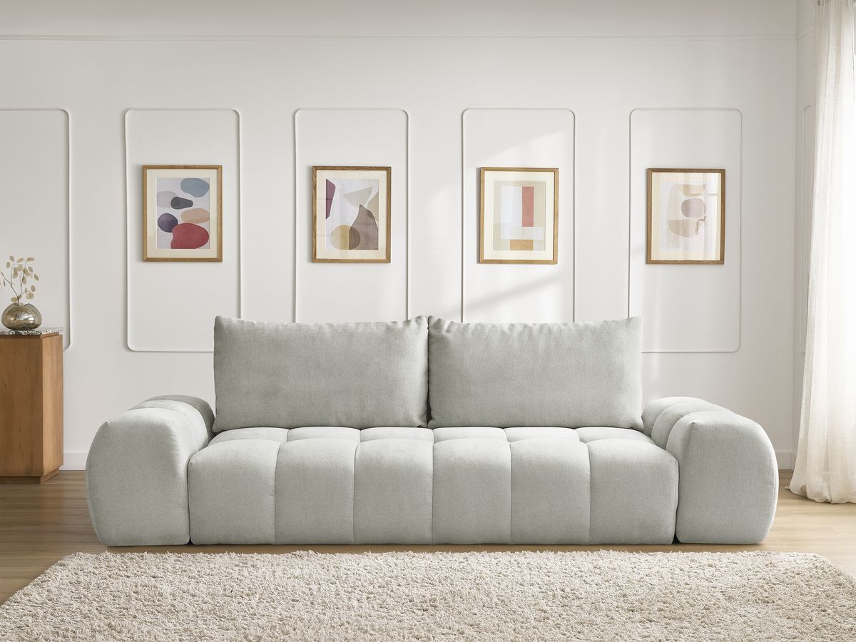 Canapé droit fixe 3 places EVEREST tissu texturé