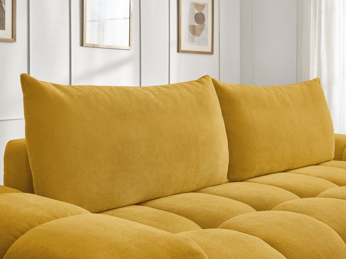 Canapé droit fixe 3 places EVEREST tissu texturé