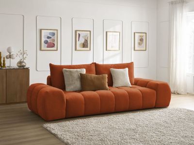 Canapé droit fixe 3 places EVEREST tissu texturé