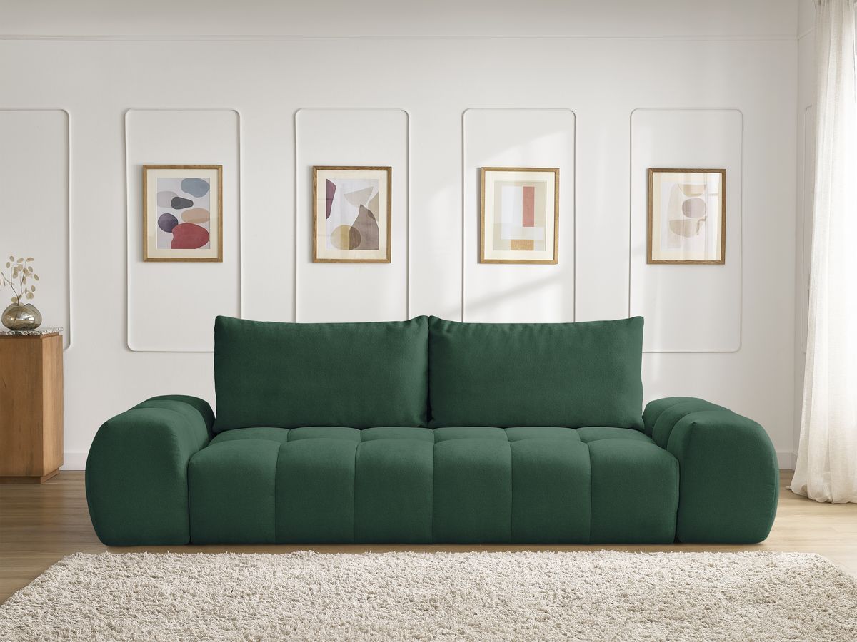 Canapé droit fixe 3 places EVEREST tissu texturé
