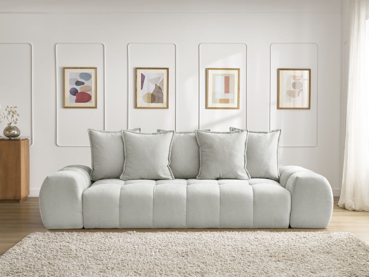 Canapé droit fixe 3 places EVEREST tissu texturé