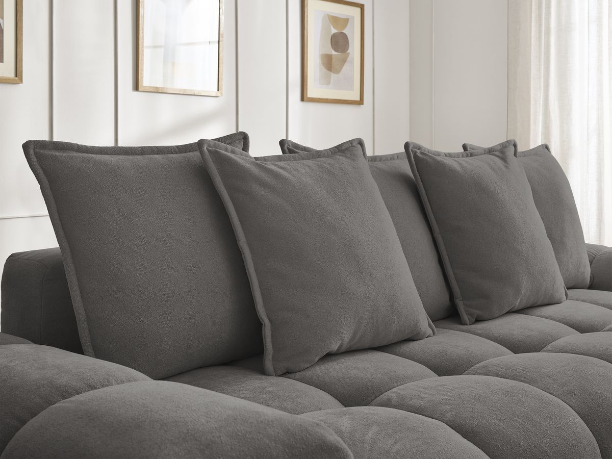 Canapé droit fixe 3 places EVEREST tissu texturé