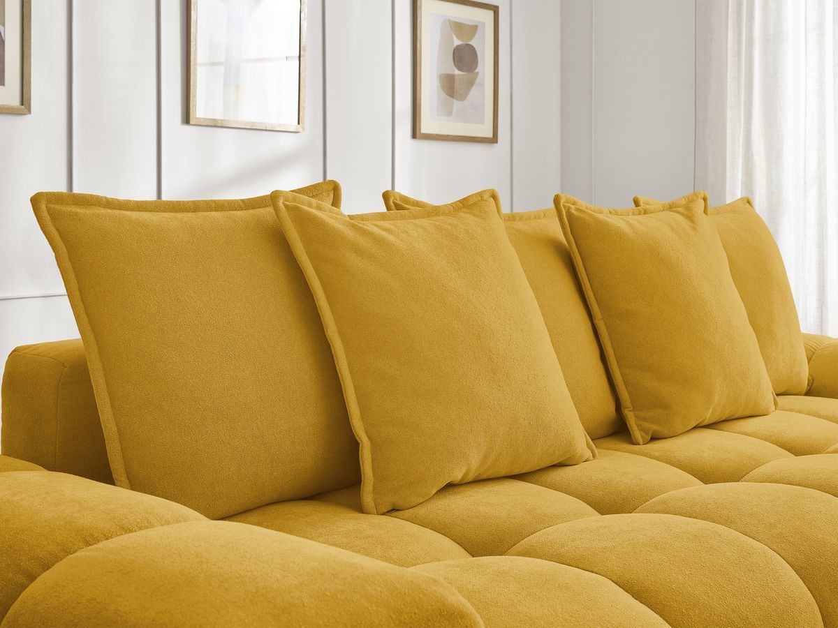 Canapé droit fixe 3 places EVEREST tissu texturé